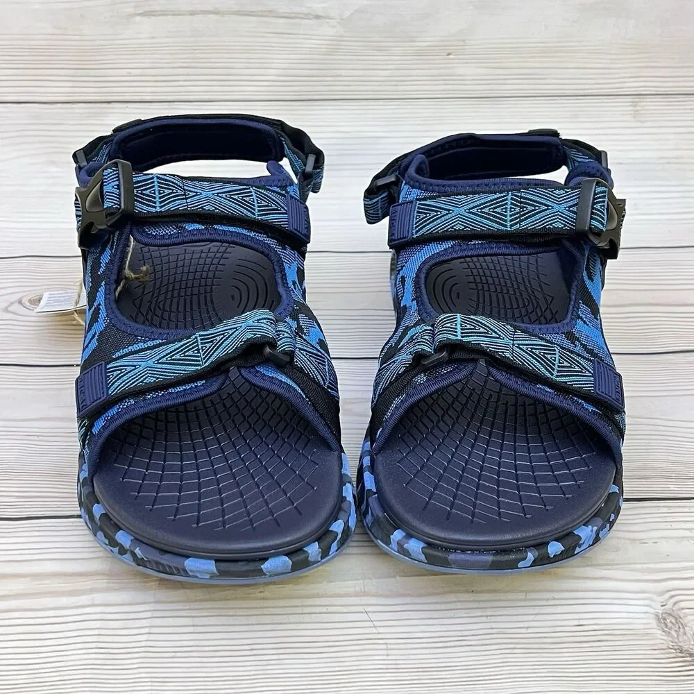 ONCAI Hiking Orthotic Sport Sandals Mens 15 Blue Recovery Walking Arch Support